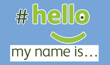 Load image into Gallery viewer, Hello my name is... Printed Elastic Back Scrub Cap
