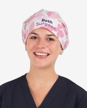 Load image into Gallery viewer, Bouffant Printed Personalised Scrub Cap