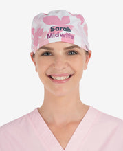 Load image into Gallery viewer, Printed Elastic Back Scrub Cap