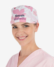Load image into Gallery viewer, Printed Elastic Back Scrub Cap