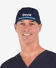 Load image into Gallery viewer, Printed Personalised Tie Back Scrub Cap
