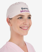 Load image into Gallery viewer, Printed Personalised Tie Back Scrub Cap