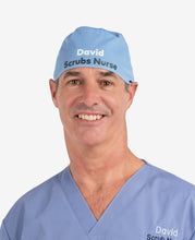 Load image into Gallery viewer, Printed Personalised Tie Back Scrub Cap