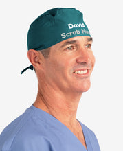 Load image into Gallery viewer, Printed Personalised Tie Back Scrub Cap