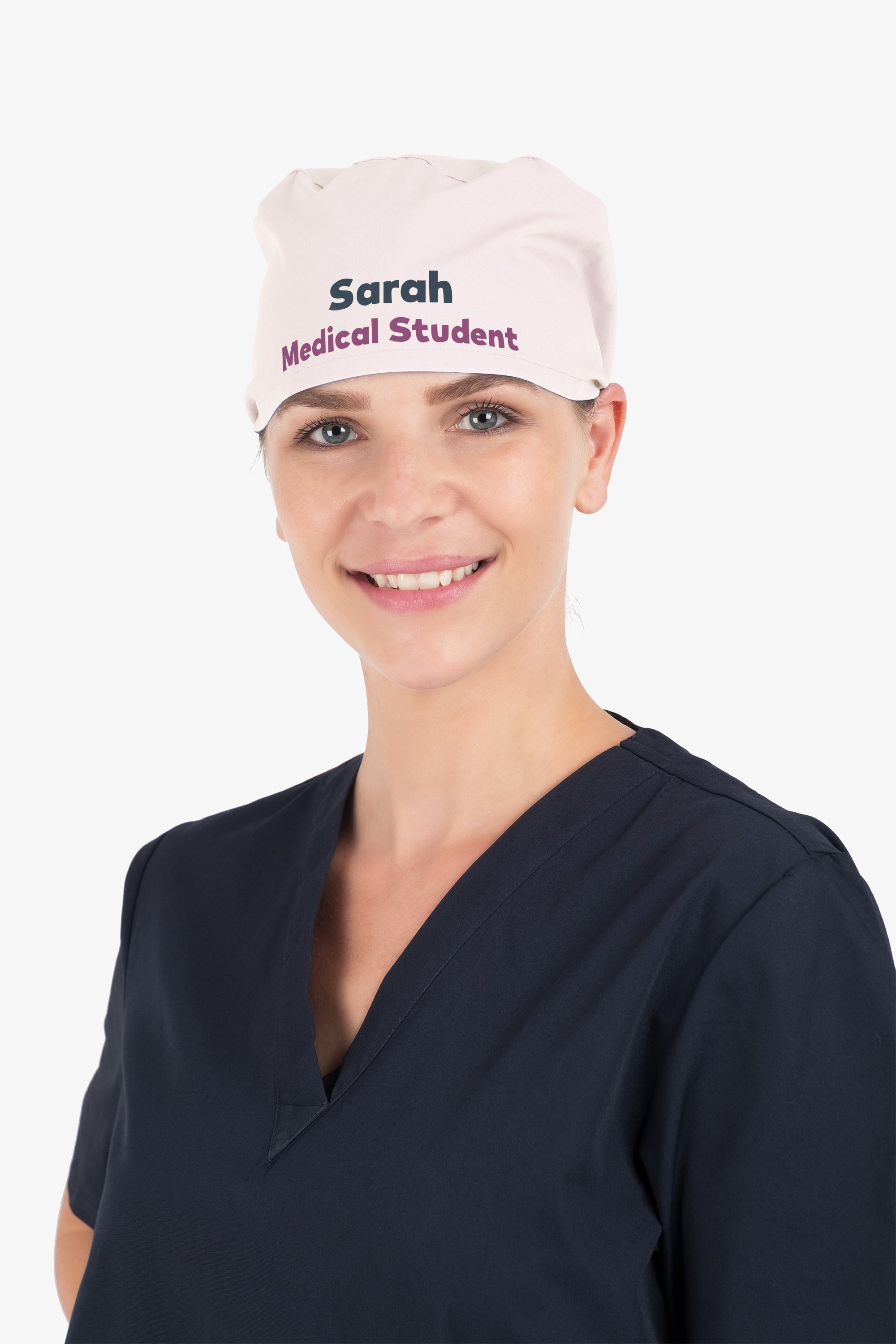 Printed Elastic Back Scrub Cap